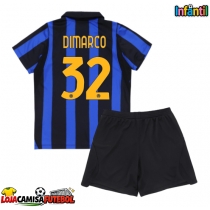 Camisa de Futebol Inter Milan Federico Dimarco #32 Equipamento Principal Infantil 2026-27 Manga Curta (+ Calças curtas)